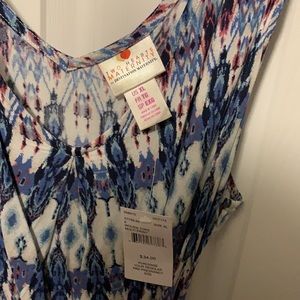 NWT XL TwoHeartsMaternity by Destination Maternity tank with brown belt